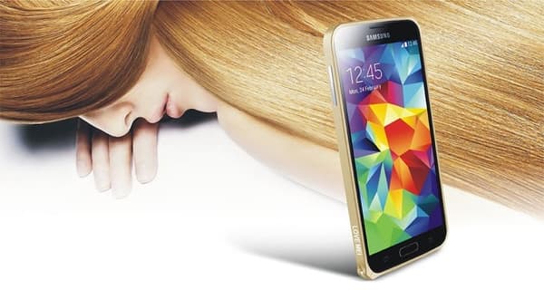 LOVE MEI 0.7mm metalkofanger til Samsung Galaxy S5 (sølv) Silver