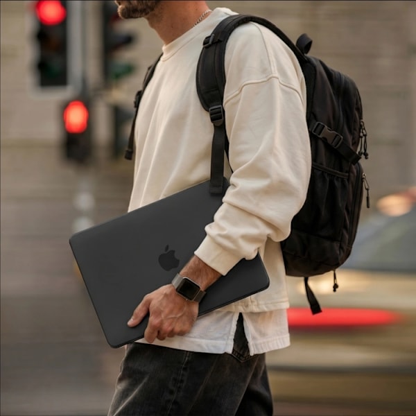 Tech-Protect Fodral För Macbook Pro 16 Soft Shell - Svart Svart