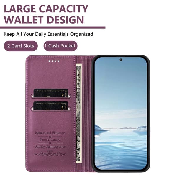 Plånboksfodral för Samsung Galaxy S26 Plus Konstläder RFID - Lila