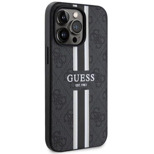 Guess iPhone 13 Pro Max Mobilskal MagSafe Printed Stripes - Svart Svart
