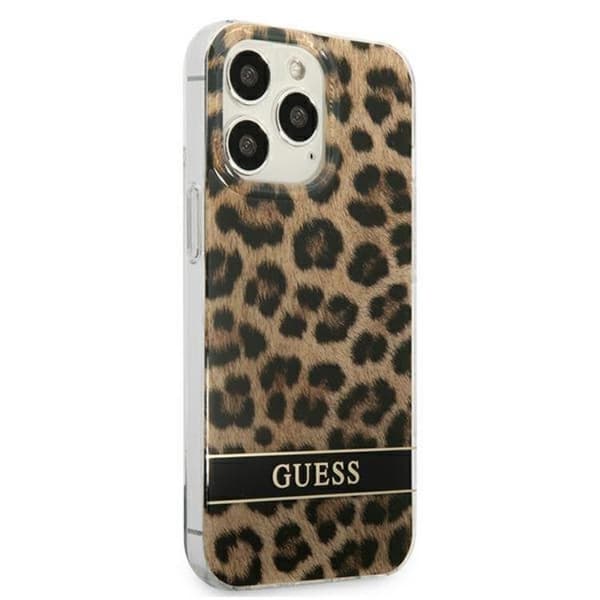 Guess Mobilskal till iPhone 13 Pro Leopard - Brun Brun