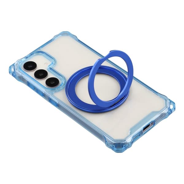 Mobilskal för Samsung Galaxy S26 Plus Magnetiskt Ring Kickstand TPU + PC - Blå