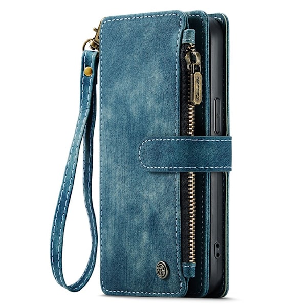 CASEME iPhone 15 Pro Plånboksfodral C30 Zipper - Blå