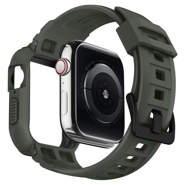 Spigen Rugged Armor Pro Skal Apple Watch 4/5/6/7/SE 44/45 MM - M Grön