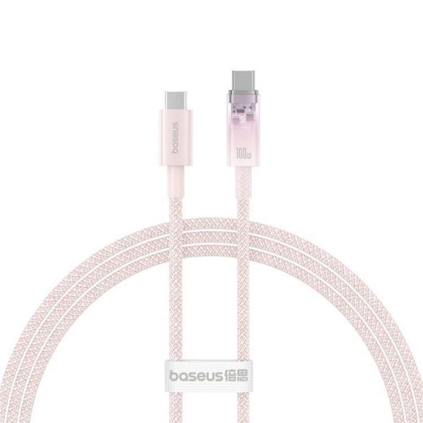Baseus USB-C til USB-C Kabel 1m 100W - Pink