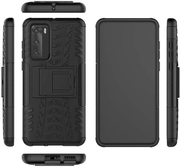 Tyre Kickstand mobilcover til Huawei P40 - Sort Black