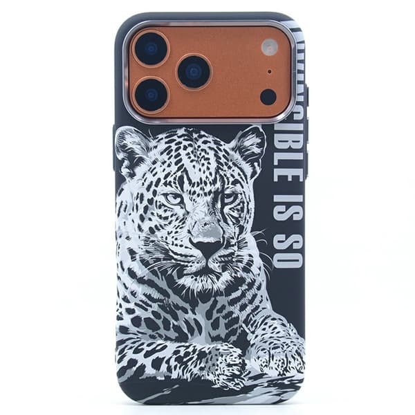 Mobilskal till iPhone 17 Pro Max MagSafe Carbon Fiber - Leopard Svart
