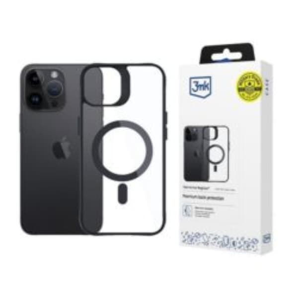 3MK Mobilskal till iPhone 14 Pro Max MagSafe Satin Armor - Svart Black