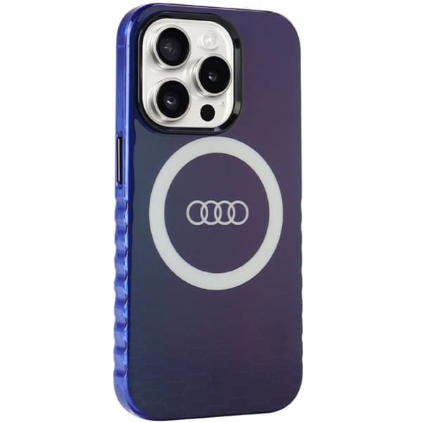 Audi Mobilskal till iPhone 15 Pro Magsafe IML Big Logo - Blå Blå