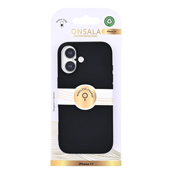 ONSALA iPhone 17 Silikone Etui - Sort Svart