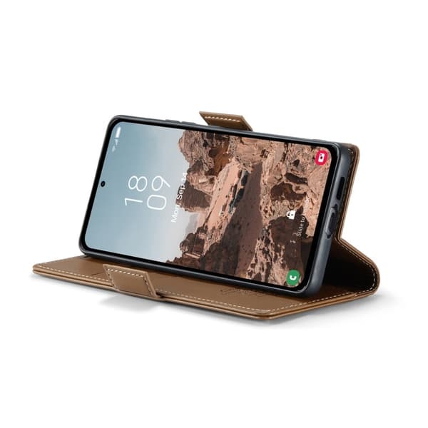 CASEME Plånboksfodral Konstläder för Samsung Galaxy A55 5G - Brun