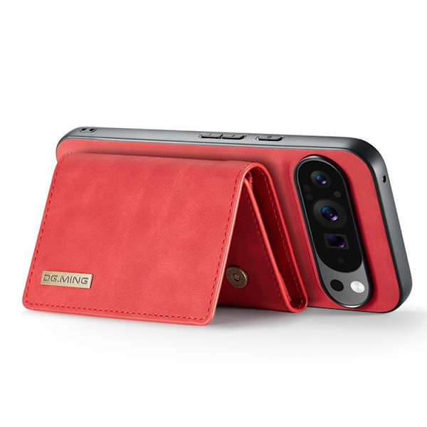 DG.MING Google Pixel 10 Pro XL Plånboksfodral Detatchable M1 Röd
