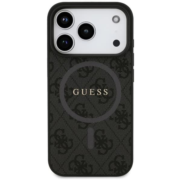 Guess telefontaske til iPhone 17 Pro MagSafe 4G Ring Classic Logo - Sort Svart