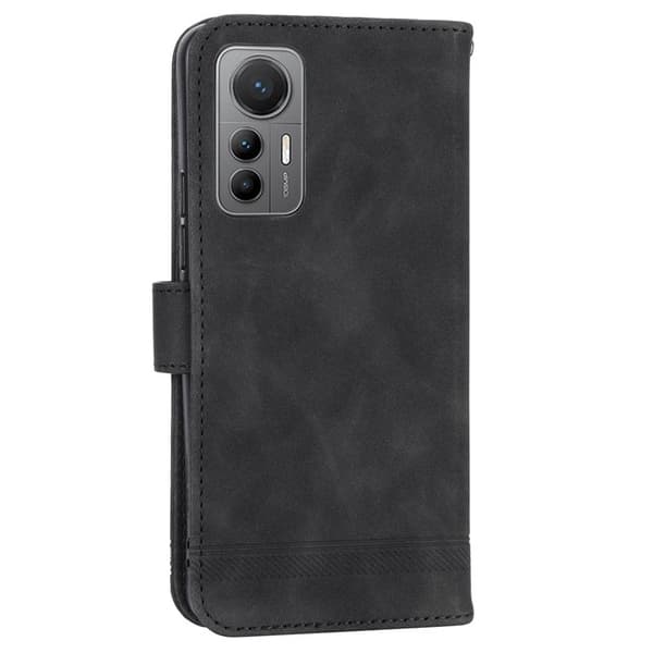 DIERFENG DF-03 Plånboksfodral för Xiaomi 12/12X/12S 5G Konstläder - Svart