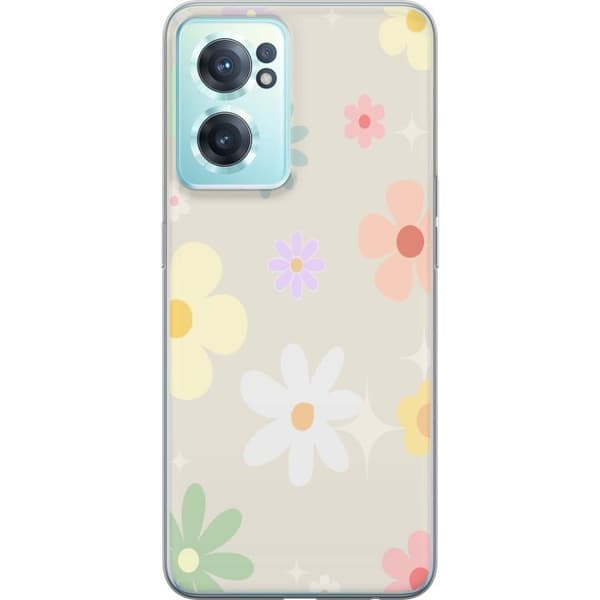 Taske til OnePlus Nord CE 2 5G med fejende blomster