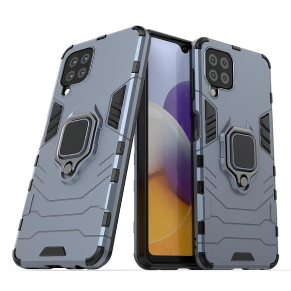Galaxy A22 4G -puhelinkotelo Ring Armor Kickstand - sininen Blå