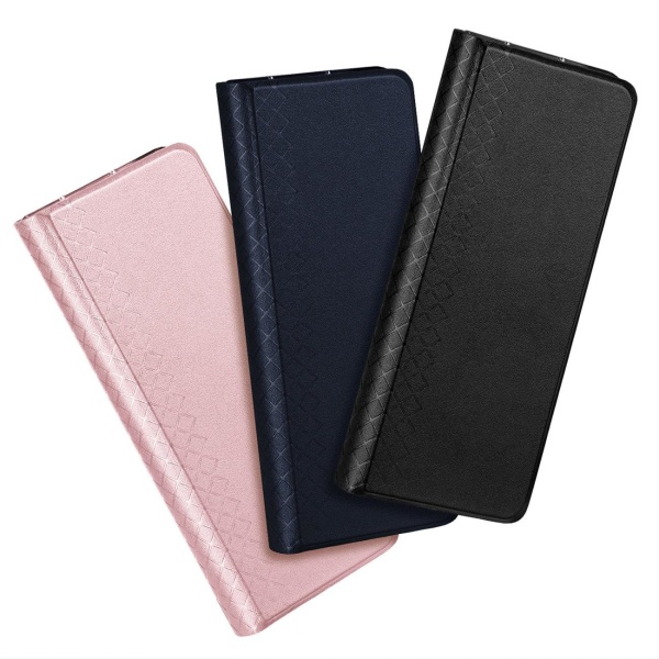 Dux Ducis Galaxy Z Fold 5 Pung Taske Bril Læder Flip - Pink