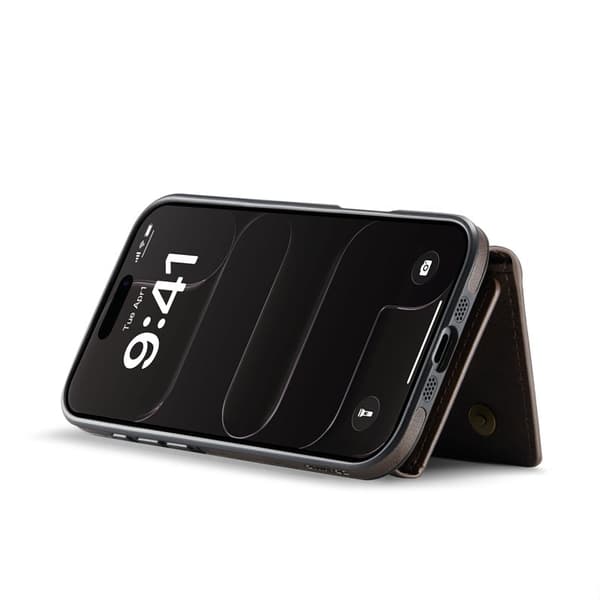 DG.MING M5 Series iPhone Air Plånboksfodral Konstläder Magnetiskt Brun