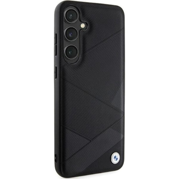 BMW Galaxy S24 Plus Mobilskal Signature Crossing Line Pattern Svart