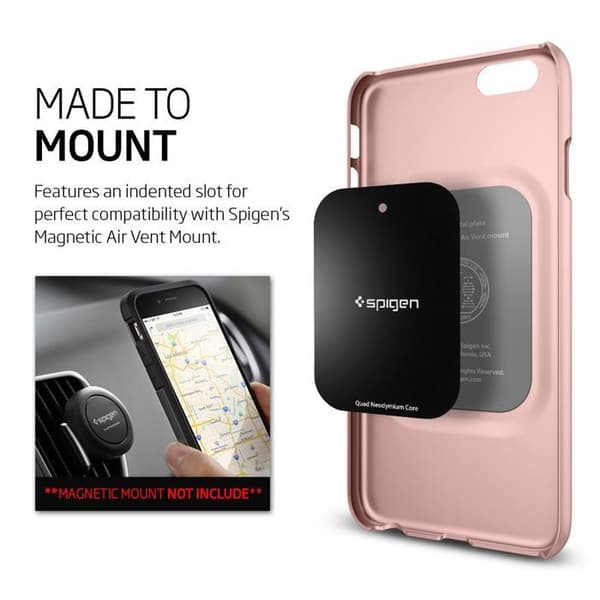 SPIGEN Ultra Thin Fit Cover til Apple iPhone 6/6S - Rose Gold Roséguld