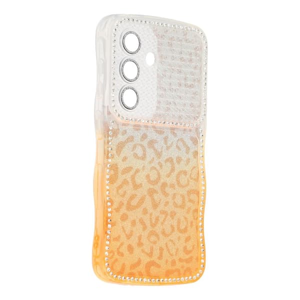 Mobilskal för Samsung Galaxy S26 Plus TPU med rhinestones - Gradient Orange