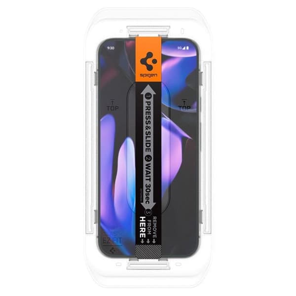 Spigen [2-Pack] Google Pixel 9/9 Pro Skärmskydd Härdat Glas EZ-FIT Svart