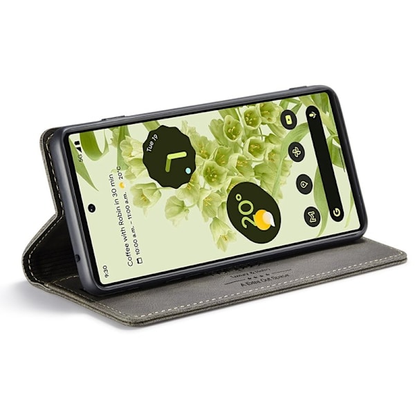 AUTSPACE A01 för Google Pixel 6 Plånboksfodral Konstläder - Brun