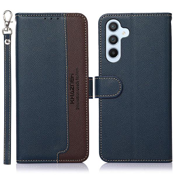 KHAZNEH Plånboksfodral för Samsung Galaxy S26 Plus RFID Blocking Konstläder Blå