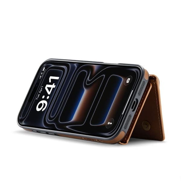 DG.MING M5 Series Mobilskal till iPhone 17 Pro Max Magnetiskt Konstläder Brun