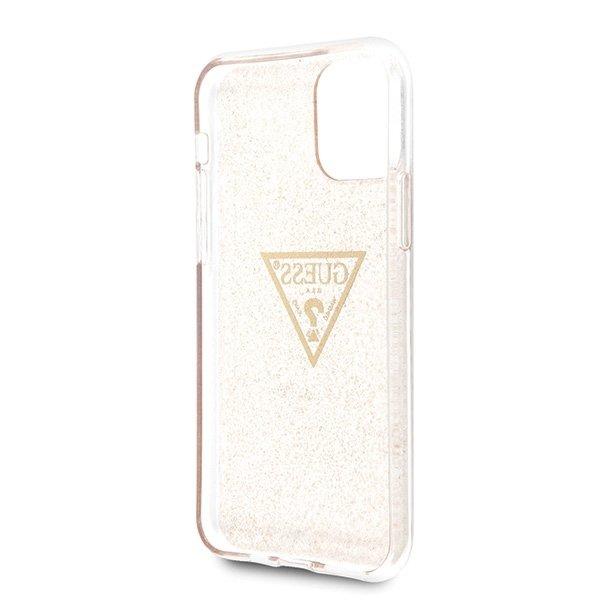 Guess Skal iPhone 11 Pro Glitter Triangle - Guld Gul