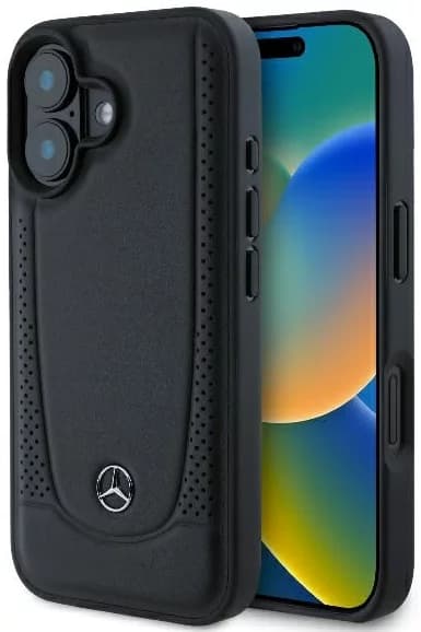 Mercedes Telefontaske til iPhone 16 Læder Urban - Sort Black