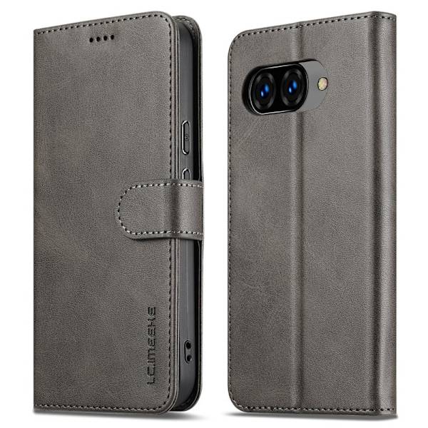 LC.IMEEKE Google Pixel 9a Plånboksfodral Konstläder - Grå