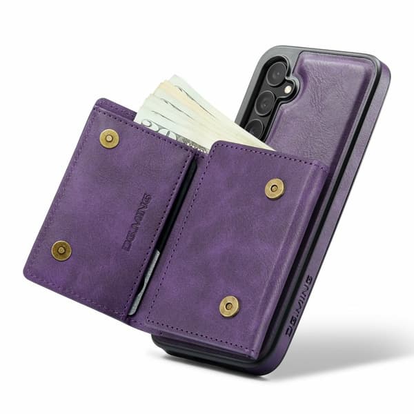 DG.MING M6 Series Plånboksfodral för Samsung Galaxy S24+ Magnetisk Lila