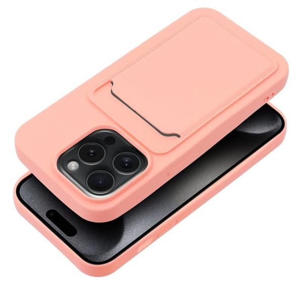 Telefontaske til iPhone 15 Pro kortholder - Lyserød Rosa