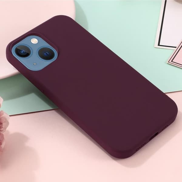 iPhone 14 Plus Skal Magsafe Silicone Ultra Slim - Vin Röd Röd