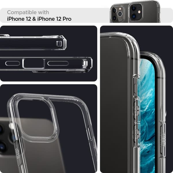 Spigen Ultra Hybrid iPhone 12 & 12 Pro - Crystal Clear Transparent