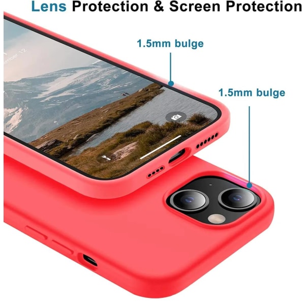 SiGN iPhone 15 Plus Mobilskal Liquid Silikon - Röd