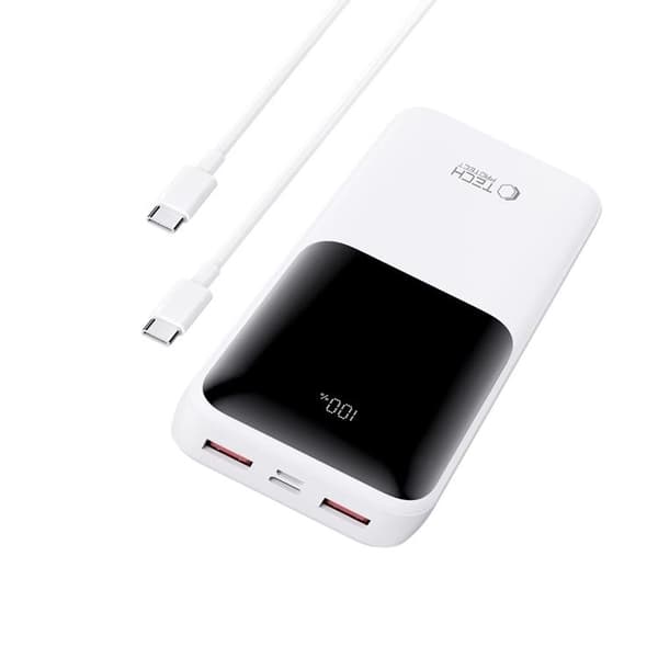 Tech-Protect Powerbank 20000mAh 22.5W - Hvid Vit