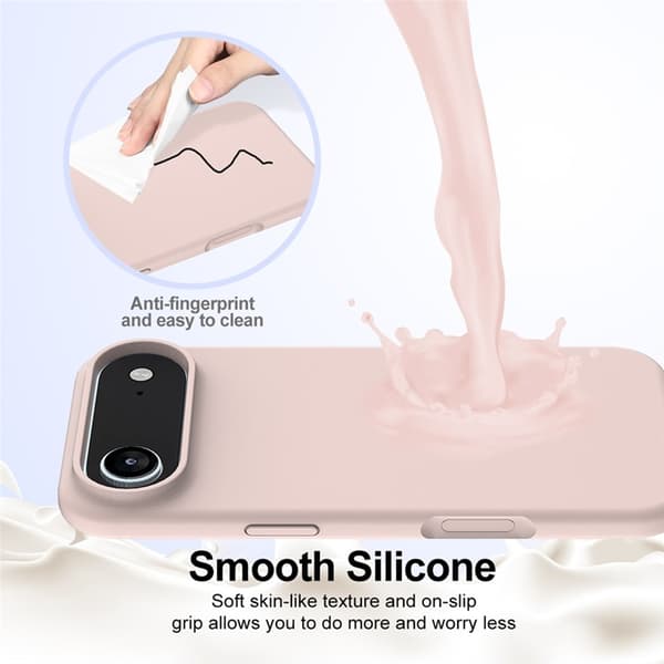 Mobilskal till iPhone Air MagSafe Silikon Anti-Drop - Rosa Rosa