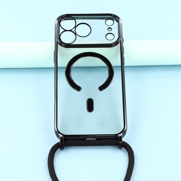 Mobilskal till iPhone 17 Pro Max MagSafe Electroplating TPU - Svart Svart