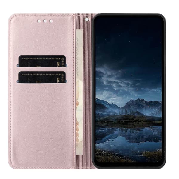 Plånboksfodral för Samsung Galaxy S26 Konstläder Stativ - Roséguld