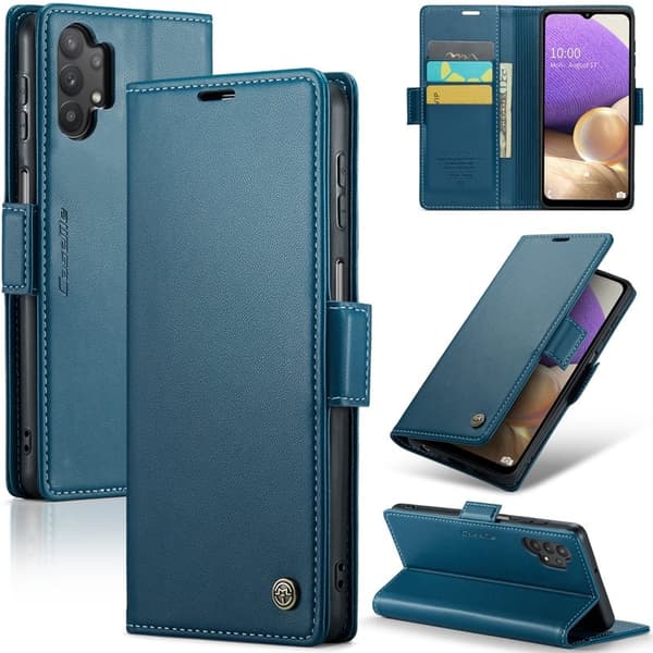 CASEME Plånboksfodral Konstläder för Samsung Galaxy A32/M32 5G - Blå