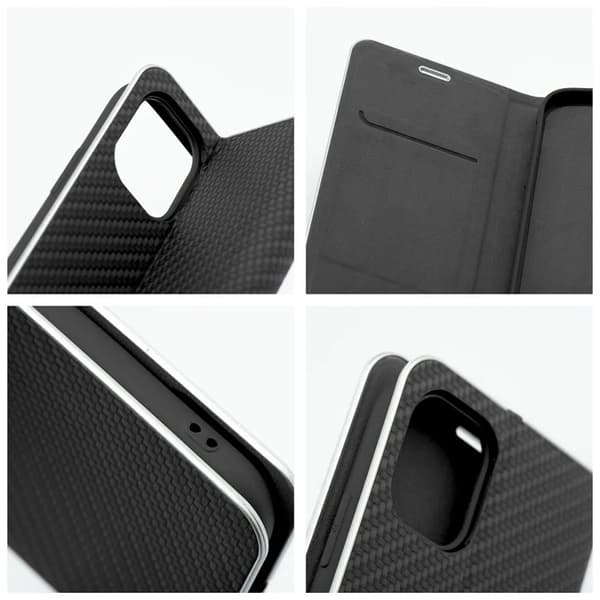 iPhone 17 Pro Pung Etui Luna Kulstof - Sort Svart