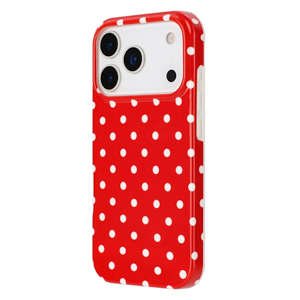 Mobilskal till iPhone 17 Pro Max Dot Design Imd Tpu Röd