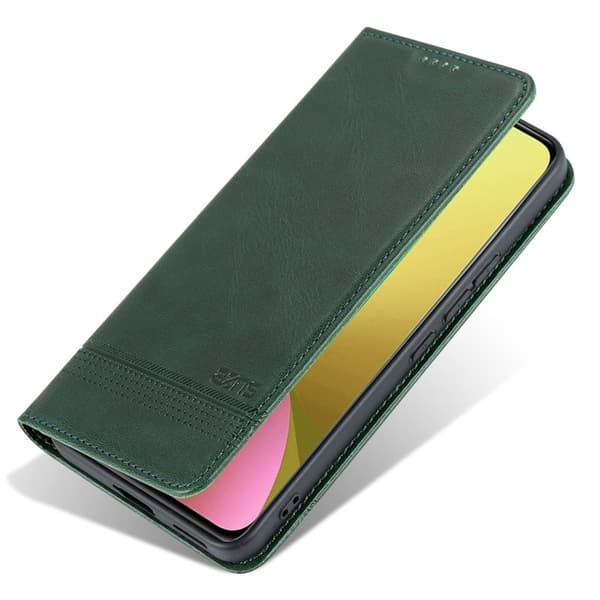 AZNS Xiaomi 12 Lite 5G Plånboksfodral Konstläder - Grön