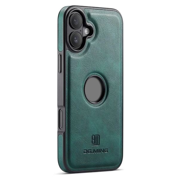 DG.MING Mobilskal till iPhone 16 Plus Anti-Drop Läder - Grön