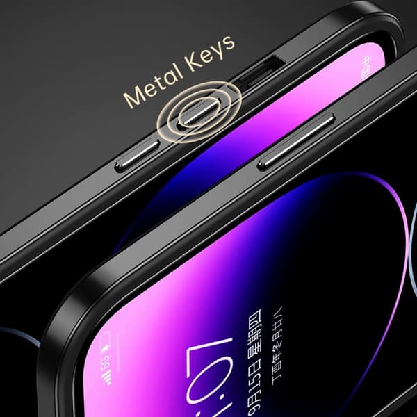SULADA Minrui Series Mobilskal till iPhone 15 Pro Max TPU+Glas Svart