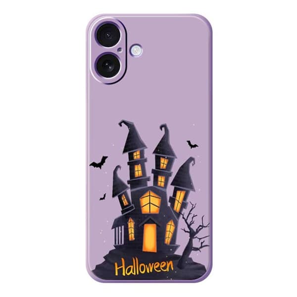 Mobilskal till iPhone 17 med Halloween Castle Pattern TPU - Lila Lila