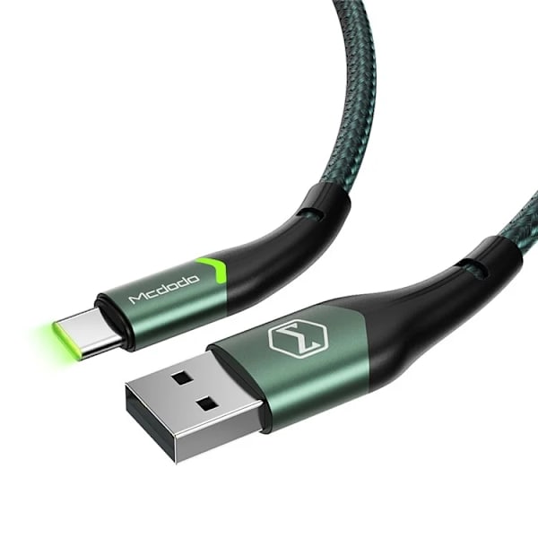 MCDODO USB-A - USB-C Kabel 1m MDD CA-7960 - Grön Grön