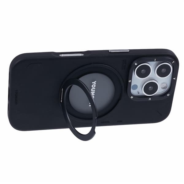 YOUNGKIT Mobilskal till iPhone 16 Pro MagSafe Roterande Svart